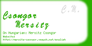 csongor mersitz business card